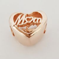 Thank You Mom Heart Charm 925 Silver Pandora Charms for Brac...