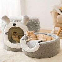 Cat Beds & Furniture Plush Bed Warm Cushion Washable Self Wa...