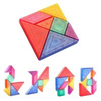 Gemälde Kinder bunte magnetische 3D -Tangram -Puzzlern Spielzeug Logisches Denken Training Zeichnen Brettspiele Montessori Ausbildung für Kinderspaintin