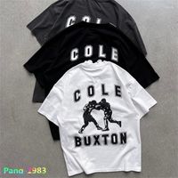 T-shirt maschili uomini estivi donne con gocce di maglietta Cole Buxton Logo Boxing Logo T-Shirt Shorte Shorted Mash Cash Casual Ospedize Trote di grandi dimensioni Teemen