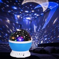 Light Light Light Moon Star Projector 360 درجة التناوب GALAXY LED للأطفال أطفال غرفة نوم مزخرفة Projectornight