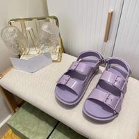 Huostar Designer Women G Sandals Platform Candy 4 Color Buckle Roma Shoes Size 35-40 Slides PVC Material Shoes Summer Beach Slipper