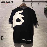 Suppoom 2022 Neue Ankunft Marke Kleidung Kurz gestrickt Oansatz aus casual T-shirt Männer Hip Hop Druck Freizeit Baumwolle Tshirt Homme Y220426