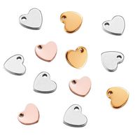 20Pcs lot Stainless Steel Heart Charm Stamping Blank Pendant DIY Jewelry Making For necklace or Bracelet or Anklet281Q