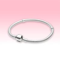 Women Mens Bracelets 925 Sterling Silver DIY Charms Jewelry for Pandora Moments Snake Chain Bracelet with Original box High qualit317C