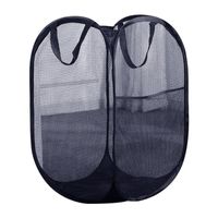 Storage Bags Folding Laundry Basket Up Open Mesh Dirty Sorting Kids Toys Sundrie Home Box Organizer