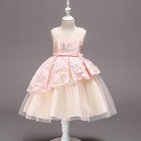 Vestidos de niña Sweet Flower Girl Dress Comunion Ball Ball Farty Homecoming Komunia 2022Girl's
