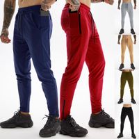 Pantaloni maschili sportivi joggers 2022 pantaloni sportivi con cerniera con cerniera fitness palestra per le dimensioni europea maschio dimensioni europea