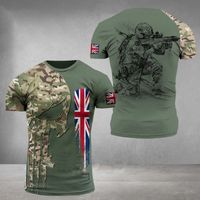 Summer Army-Veteran T-Shirt Male British Soldier 3d Printing Field Camouflage Shirt High Quality Special Forces T-Shirt To 220624