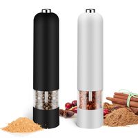 Elektrische Pfefferschleifer Salz Gewürzbehälter mit LED -Leuchten einfach sauber nach Hause Küche Koch BBQ -Werkzeuge 220523