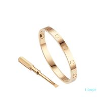 2022 New Love Screw Bracelet Designer Bracelets Luxury Jewelry Women Bangle Classic 5.0 Titanium Steel Alloy Craft Craft Gold Gold