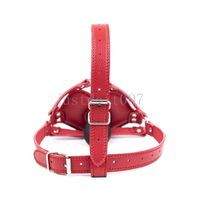 Couple Red Harness Silicone Mouth Plug Stuffed Gag Head Mask Restraint Strap Toy #R432800