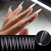 100Pcs Quick Building Mold Tips Nail Dual Forms Finger Extension Art UV Builder Easy Find Tool False Nails262t