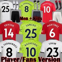 2022 2023 Top FC Eriksen Soccer Jersey Sancho Rashford Player Version Mans Mans Udds Football قمصان Bruno Manchester