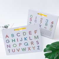 2 In 1 Magnetic Drawing Board Kids Toy Double Sided Alphabet Letter Number Tracing Board Educational Learning ABC Preschool Gift L214m