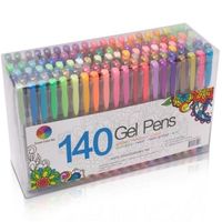 2243648 Renkler Jel Kalem Yatmak Pırıltılı Boyama Çizim Boyama El Sanatları Allpoint Pens Marker Ofis Okulu Malzemeleri Jel Kalemler 220722