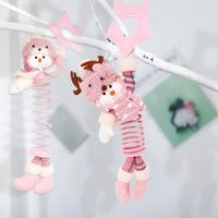 Decoración de fiesta Pink Plush Toy Doll Muñeca Haning Dolls Decoración para el hogar Regalos de la familia para niños y niñas