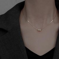 Anhänger Halskette Koreanische Mode Frauen Halskette Halskette Bohnen Ästhetische Damenkragen goldene Silberlegierungsschmuck auf dem Hals Geschenkverhältnis