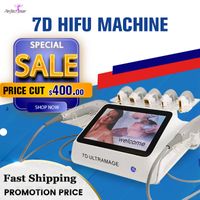 Ultra 7D HIFU ZAMANI Eski Himfu Yüz Kaldırma Kırışıklık Çıkarma 2 İçinde 1 Hifu Makinesi Yüksek Yoğunluklu Ultrason Cilt Sıkma Cihazı