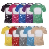 남성 여성 파티 용 소모품을위한 10 색 승화 셔츠 열전달 블랭크 DIY 셔츠 티셔츠 도매 인벤토리 도매