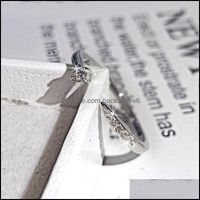 Anéis de casamento Jóias de joalheria fêmea de zircão branca anel de pedra delicado no engajamento de cores da cor da moda Crystal Rin Rin DHGN3