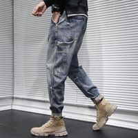 Autumn e inverno 2022 marca da cowboy cargo utensili jeans maschile coreano sciolto di grandi dimensioni tra adolescente harlan pantaloni