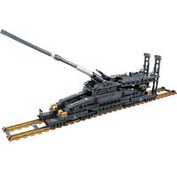 3846Pcs Deutsch Gustav Schwere Dora Gun Bausteine Militär Eisenbahn Modell Tank Waffe Ziegel Spielzeug Geschenke Für Kinder Jungen 220715