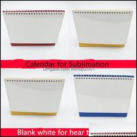 Calendar Office School Supplies Business Industrial Sublimation Blank Desktop Diy Table Steel Coil Spiral Desk Po Agenda Planner With Page