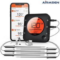 AIRMSEN Wireless Bluetooth Thermometer Remote Digital Kitchen Cooking Food Meat Thermometer With Probe For BBQ Smoker Grill Oven 220531