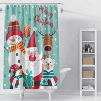 Shower Curtains Christmas Curtain For Bathroom Anime Waterproof Polyester Fall Cartoon White Liner