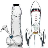 Unquie Shape Hookah Glass Water Bongs Baker DAB Rigs Rocket ...