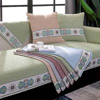 Couvercles de chaise couvercle de canapé en lin en coton serviette à coussin antidérapante quatre saisons universelles pour le canapé de canapé de salon