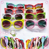 Mode süße Katzenauge Sonnenbrille Schutz Kinder Sonnenbrille Kinder Sonnenbrillen für Mädchen und Jungen Strand im Freien Accessoires Eyewea347k