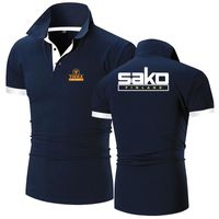 Men's Polos Tikka de Sako Finlandia de armas de fuego LOGO 2022 Camisas de verano para hombres Manga corta de manga corta Casual Slim Lapel Topmen