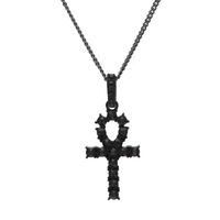 Black Egyptian Ankh Key Of Life Pendant Match Different Chain Fashion Hip hop Necklace Women Men Jewelry Items245A