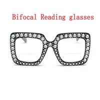 Antynoniebieskie bifocale odczytujące okulary przeciwsłoneczne dla kobiet mężczyzn wyglądają blisko dalekosiężnych okularów damskie rama diamentowa nx259l
