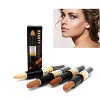 Makeup Creamy Double-ended 2in1 Contour Stick Contouring Highlighter Bronzer Create 3D Face Concealer Full Cover Blemish240S