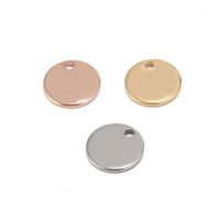 304 Stainless Steel Rose Gold Coin Disc Charm Round Stamping Blank Tags Metal Jewelry Making Supply 8mm 10mm1242v