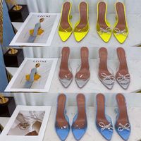 Yüksek Topuklu Kristal Temizle Sandalet Kadın Ayakkabı Renkli Tasarımcı Seksi Topuklu Lady Metal Kemer Toka Kalın Topuk Kadın Ayakkabı Boyutu 35-41 by Shoe008 01