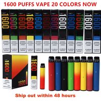 XXL Cigarros Dispositivo de Caneta Vape Descarta 1600 Puffs Hits Pré-preenchidos Vapors E-Cig Portables System Vaporizadores
