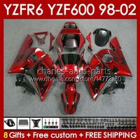 Ramka ciała dla Yamaha YZF-600 YZF R6 R 6 600 cm3 YZFR6 1998 1999 00 01 02 Bodywork 145NO.2 YZF 600 cm