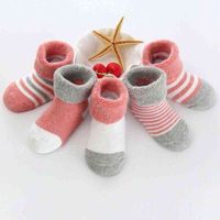 Calcetines de bebé de acoplamiento recién nacido grueso invierno tibio lindo dibujos animados niños niños calcetines de algodón de algodón suave de algodón J220622