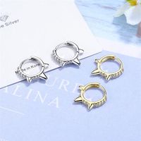 Todorova Punk Cool Light Rivet Small Open Hoop Earrings Cubic Zirconia Spike Earrings for Women Jewelry338Z