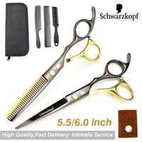 Profissional Hairdressing Scissors Hair Cutting Set Barber Shears High Quality Salon 6.0inch Multi-color optiona 220224250b