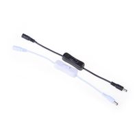 Interruptor de luz DC Cable de alimentación masculino de 12v 5.5x2.1 mm CHC Conector en OFF en línea 5V 12V 24V para lámpara de luz de tira LED