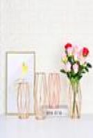 Vasen Blumenvase für Wohnkultur Tabletop Metallglas Nordic Decoration Künstliche getrocknete Blüten Ankunft