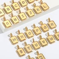 Charms A-Z 26 letras Alfabeto para pulsera de collar Accesorios de bricolaje Nombre de oro Joyería Hacer suministros