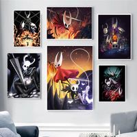 Paintings Game Hollow Knight Map Poster Anime Canvas Painting Hallownest Decoration Wall Art Picture Room Home Decor Gamer Gift