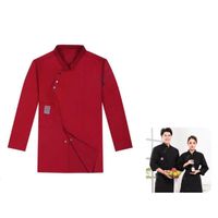Herren-T-Shirts Chef Uniform großartige Kochkleidung Taschenknöpfe für Kellner Männer