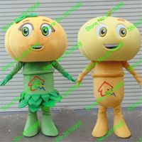 Mascot doll costume Syflyno Make EVA Material Helmet Green orange pumpkin Mascot Costumes Crayon Cartoon Apparel Birthday party Masquerade 9